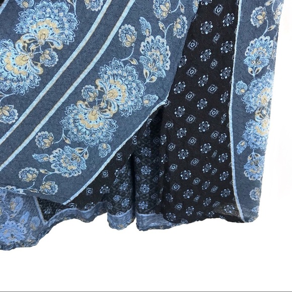 Free People blue floral print long sleeve tunic - Picture 5 of 6